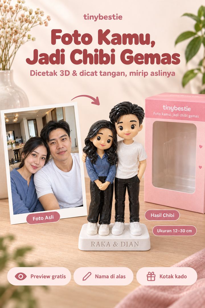 Foto kamu, jadi chibi gemas — foto asli jadi figurin chibi