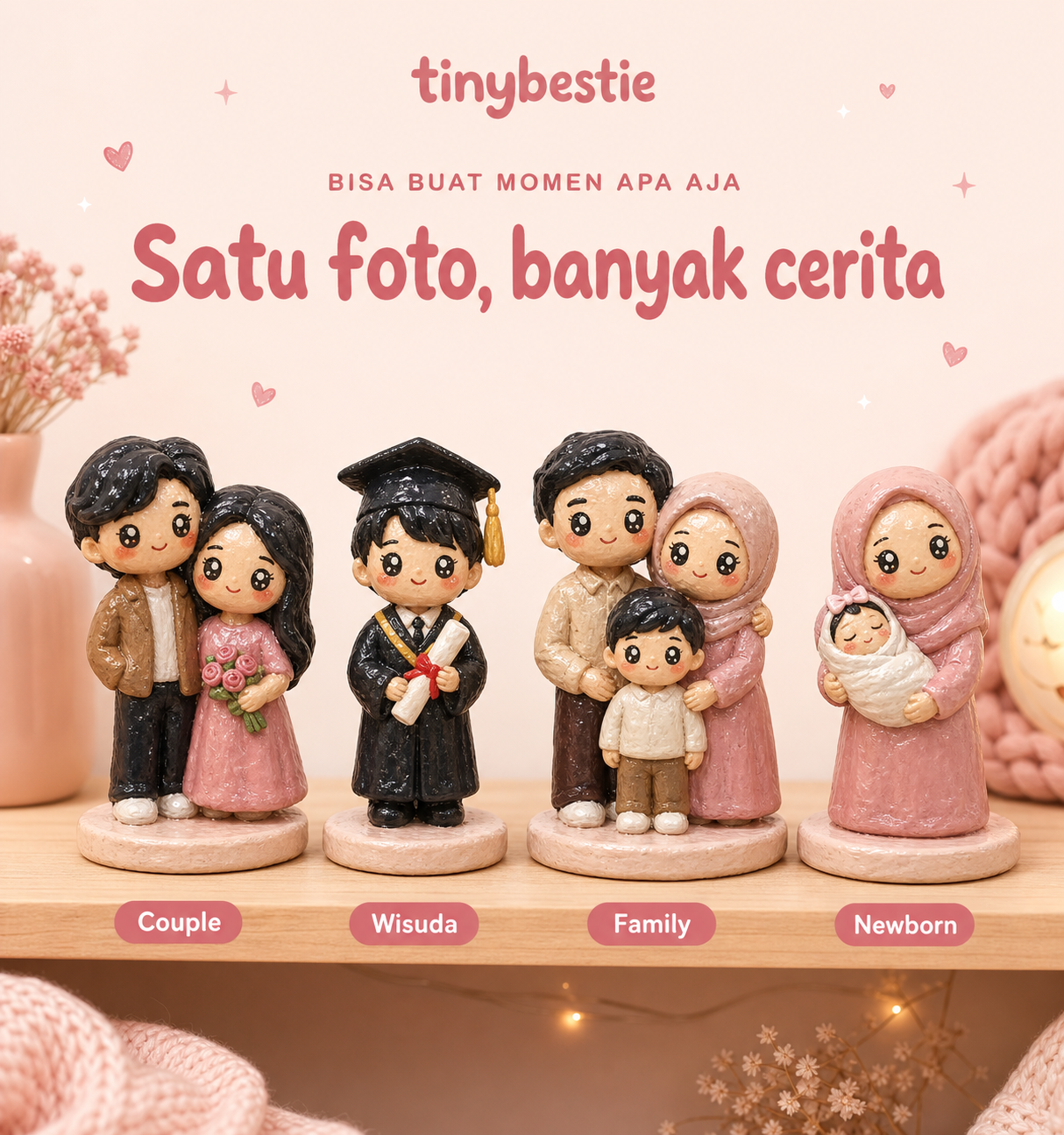 Bisa buat momen apa aja — couple, wisuda, family, newborn